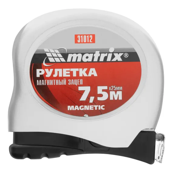 Рулетка Magnetic,7,5 м х 25 мм,магнитный зацеп Matrix