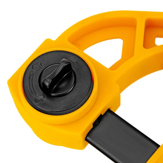 Струбцина F-образная, быстрозаж., 6"x 2 3/4", 150х70мм, пласт.корпус,фиксатор,двухк. рук-ка Denzel